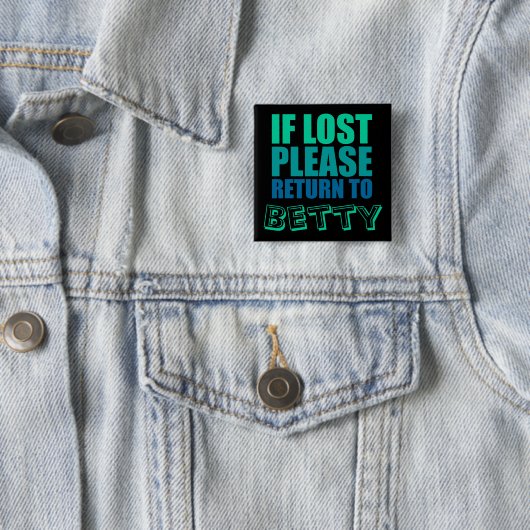 Funny Lost Couples Vierkante Button 5,1 Cm (In situ)