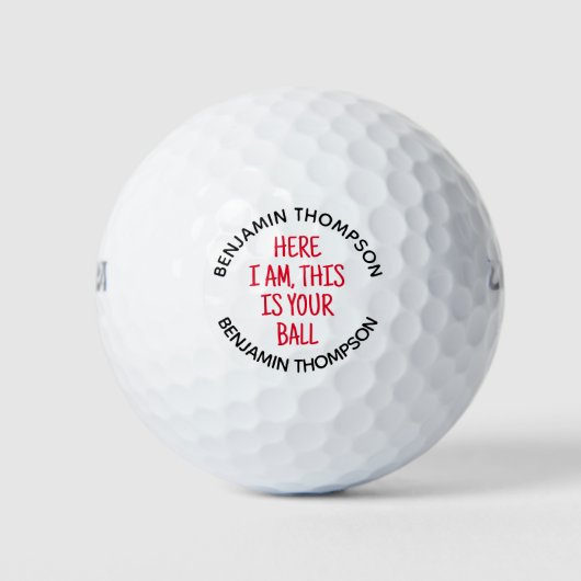 Funny Lost Custom Name Golf Balls Golfballen (Voorkant)