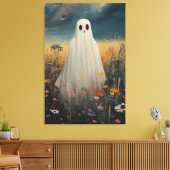 Funny Lost Ghost Canvas Afdruk (Insitu (Woonkamer))