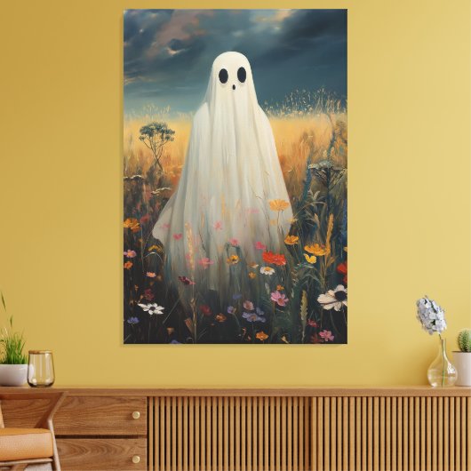 Funny Lost Ghost Canvas Afdruk (Insitu (Woonkamer))