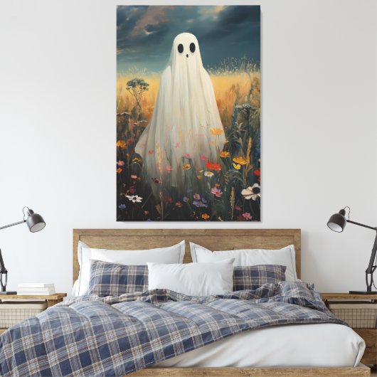 Funny Lost Ghost Canvas Afdruk (Insitu (Slaapkamer))