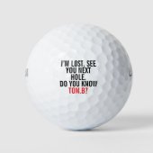Funny Lost Golf Ball Custom Name Quote Golfballen (Voorkant)