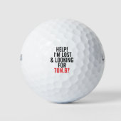 Funny Lost Golf Ball Custom Name Quote Golfballen (Voorkant)