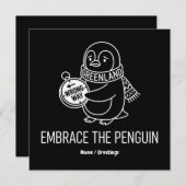 Funny Lost Greenland Penguin Embrace the Wrong Way Kaart (Voorkant / Achterkant)