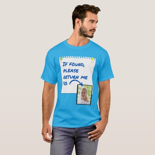 Funny Lost Husband Custom Photo T-Shirt (Voorkant volledig)