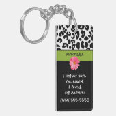 Funny Lost Keys Leopard Print Sleutelhanger (Voorkant Links)