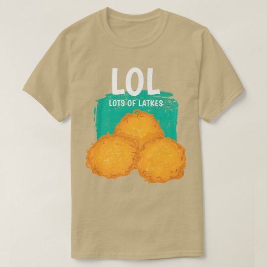 Funny Lots Of Latkes Traditional Jewish Hanukkah  T-shirt (Design voorkant)