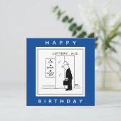 Funny Lottery Choice Lift Cartoon Kaart (Staand voorkant)