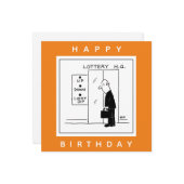 Funny Lottery Choice Lift Cartoon Kaart (Voorkant / Achterkant in situ)