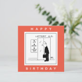 Funny Lottery Choice Lift Cartoon Kaart (Staand voorkant)