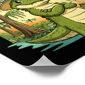 Funny Louisiana Alligator Retro Wildlife Travel Ba Poster (Hoek)