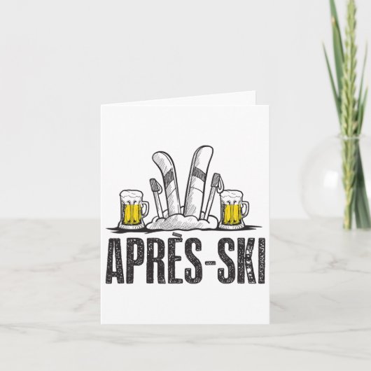 Funny Love Apres Ski Shirt - Grote sneeuwliefhebbe Kaart (Voorkant)