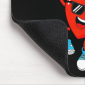 Funny Love Basketball Heart Shape Happy Valentine' Muismat (Hoek)