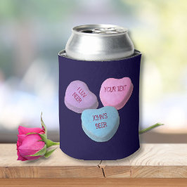 Funny Love Beer Snoep Hart Aangepaste Tekst Blikjeskoeler