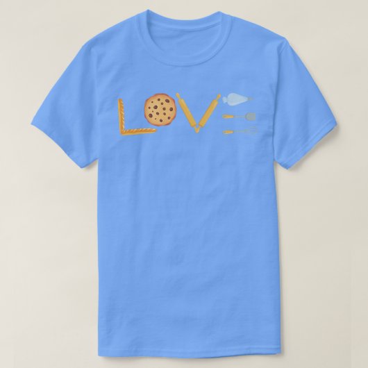 Funny Love Bread Cookie Rolling Pin Baking Utensil T-shirt (Design voorkant)