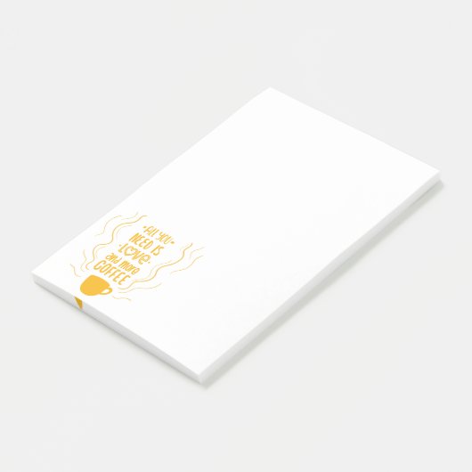 Funny Love & Coffee Lovers Gezegde Quote Post-it® Notes (Schuin)