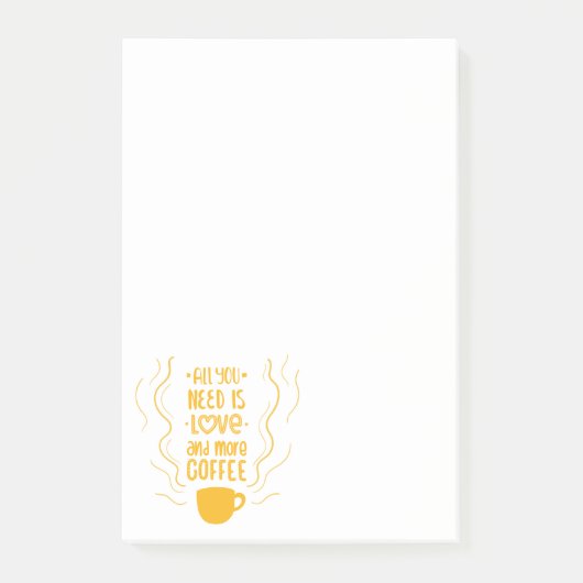 Funny Love & Coffee Lovers Gezegde Quote Post-it® Notes (Voorkant)