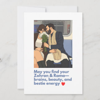 Funny Love Cute – May You Find Your Zohran & Rama Feestdagenkaart