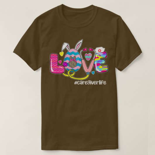 Funny Love Egg Care Biver Life Nurse Happy Easter T-shirt (Design voorkant)