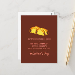 Funny Love en Tacos Valentijnsdag Briefkaart