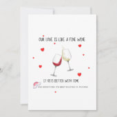 Funny Love Fine Wine Kaart (Voorkant)