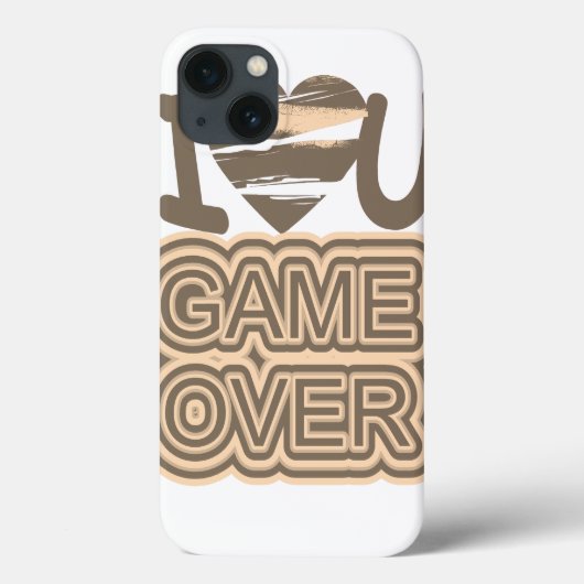 Funny Love Game Over Case-Mate iPhone Case (Achterkant)