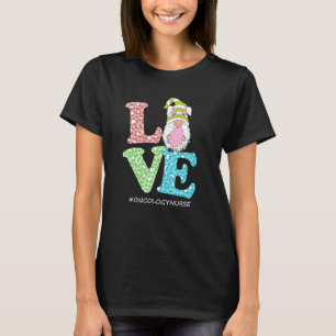 Funny Love Gnome Oncology Nurse Leopard Happy East T-shirt