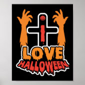Funny Love Halloween Spooky Zombie Hands Poster (Voorkant)