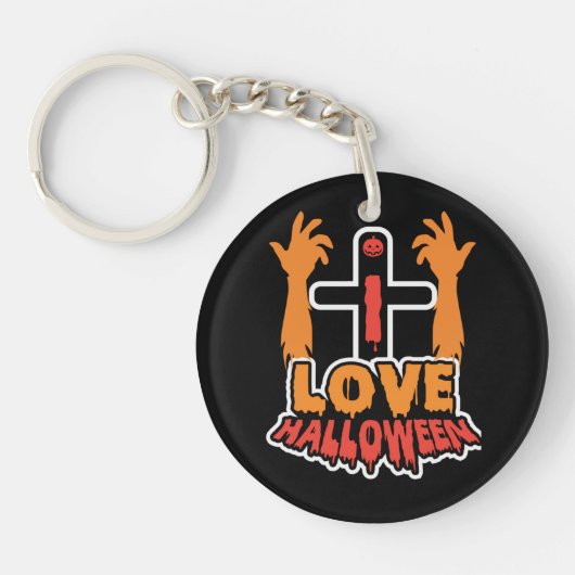 Funny Love Halloween Spooky Zombie Hands Sleutelhanger (Voorkant)