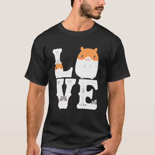 Funny Love Hamsters Animal Toys Pets Lovers T-shirt (Voorkant)