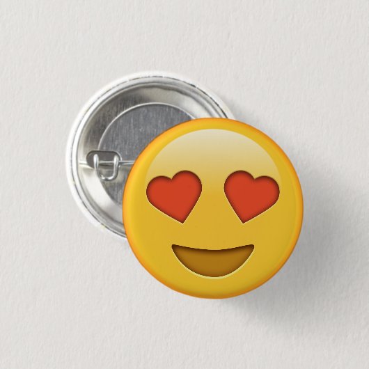 Funny love hararts emoji button (Voorkant /achterkant)