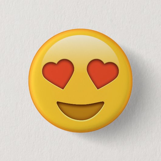 Funny love hararts emoji button (Voorkant)