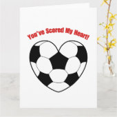 Funny Love Heart Football Pun Valentijn Kaart (Gele Bloem)