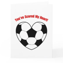 Funny Love Heart Football Pun Valentijn Kaart
