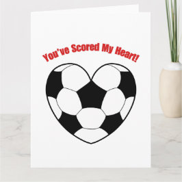 Funny Love Heart Football Pun Valentijn Kaart