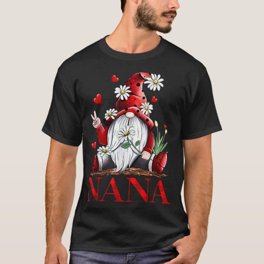 Funny Love heet Nana Gnome Valentine Day M T-shirt (Voorkant)