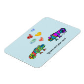 Funny Love Iguanas Cartoon Magneet (Linkerzijde)