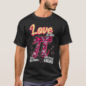 Funny Love Is Like Pi Math Teacher Cutie Pi Valent T-shirt (Voorkant)
