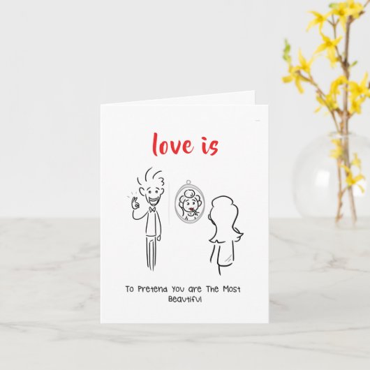 Funny Love Kaart (Gele Bloem)