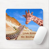 Funny Love kent geen grenzen Dierenfotomontage Muismat (Met muis)