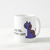 Funny Love Me Love My Cat Koffiemok (Voorkant rechts)