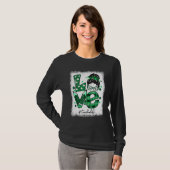 Funny Love Messy Bun Teacher Life St Patricks Day T-shirt (Voorkant volledig)