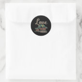 Funny Love My Tribe Design Ronde Sticker (Tas)
