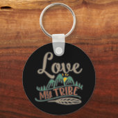 Funny Love My Tribe Design Sleutelhanger (Voorkant)