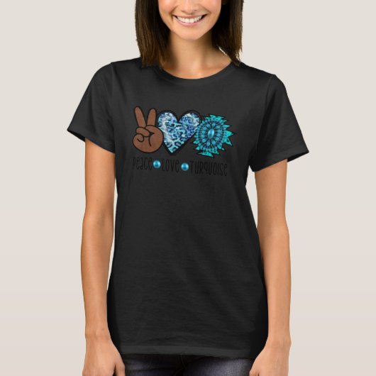 Funny Love Peace Rodeo Moederdag valentijn Chri T-shirt (Voorkant)