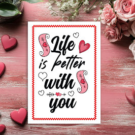 Funny Love Quote Valentine Card for Him Sketch Sty Feestdagenkaart