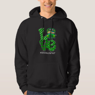 Funny Love School Bus Driver Happy St Patrick's Da Hoodie