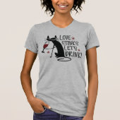 Funny Love Stinks Cat Valentijns Women's T-Shirt (Voorkant)