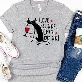 Funny Love Stinks Cat Valentijns Women's T-Shirt