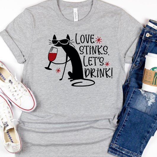 Funny Love Stinks Cat Valentijns Women's T-Shirt